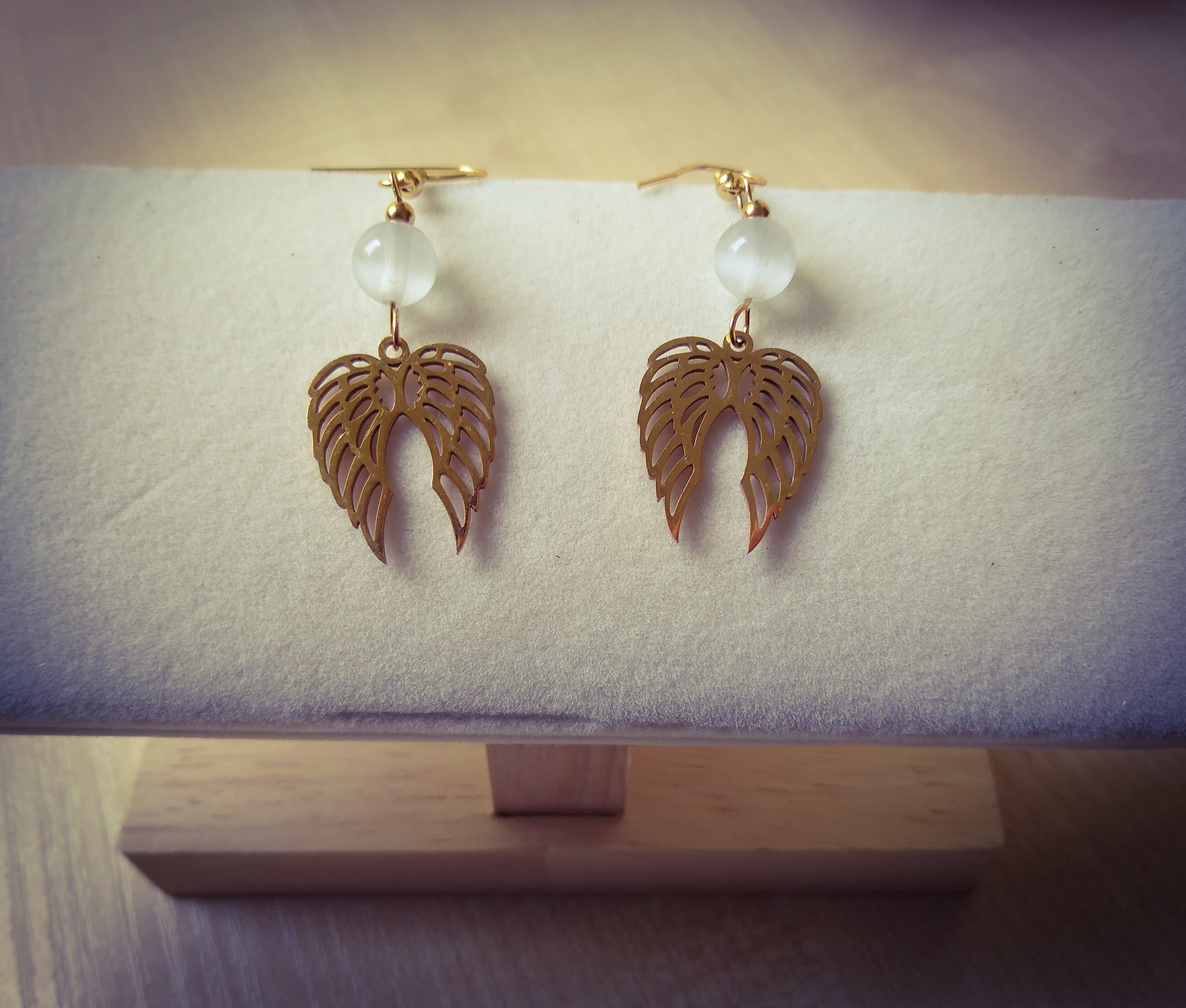 Kolczyki z selenitem "Celestial Grace" Angel Collection nr.1 - obrazek 3