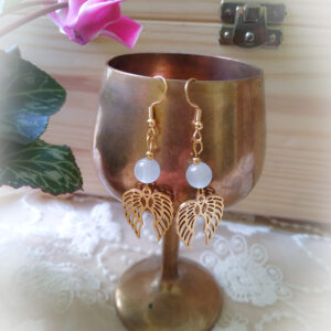 Kolczyki z selenitem "Celestial Grace" Angel Collection nr.1