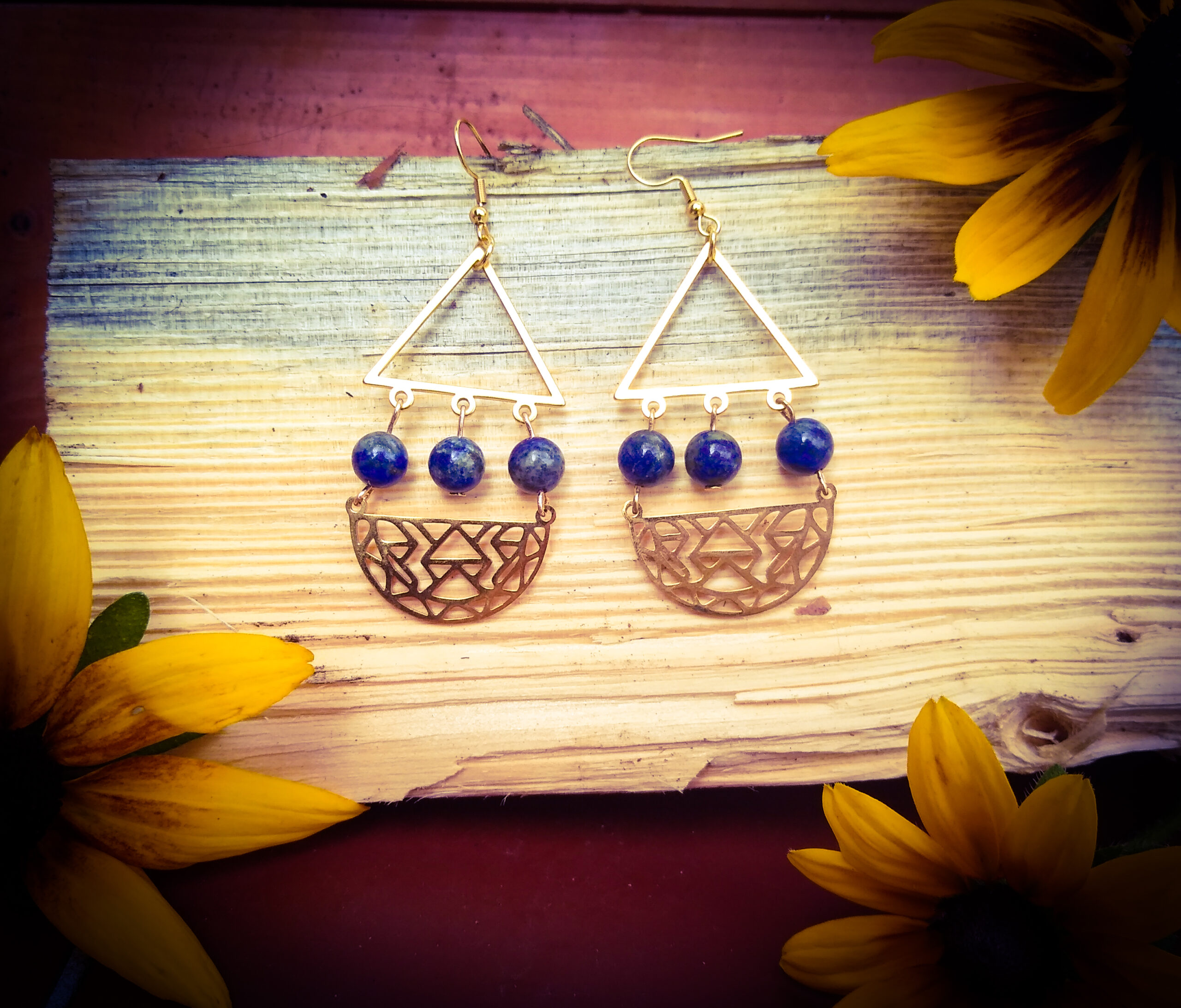 Kolczyki z lapis lazuli Cleopatra