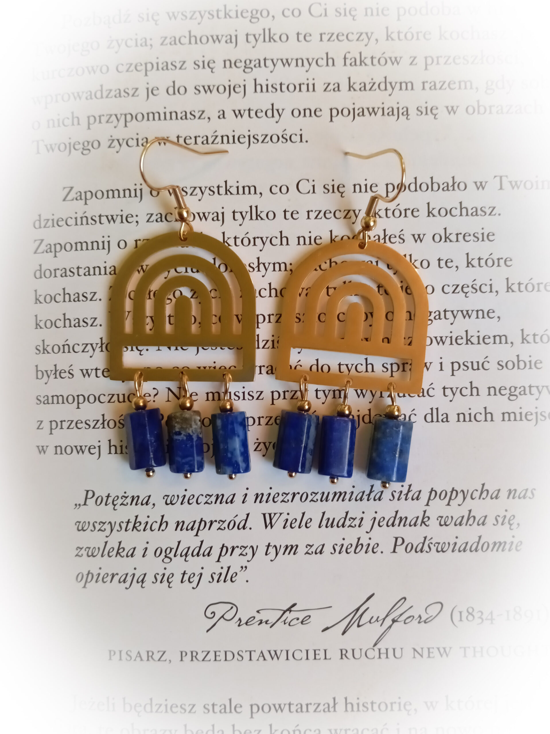 Kolczyki z lapis lazuli "Hatshepsut" - obrazek 2