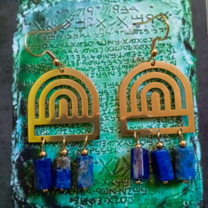 Kolczyki z lapis lazuli "Hatshepsut"