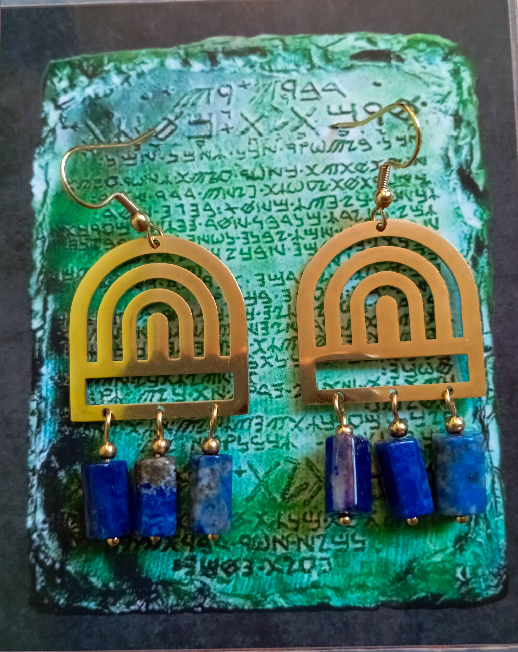 Kolczyki z lapis lazuli "Hatshepsut"
