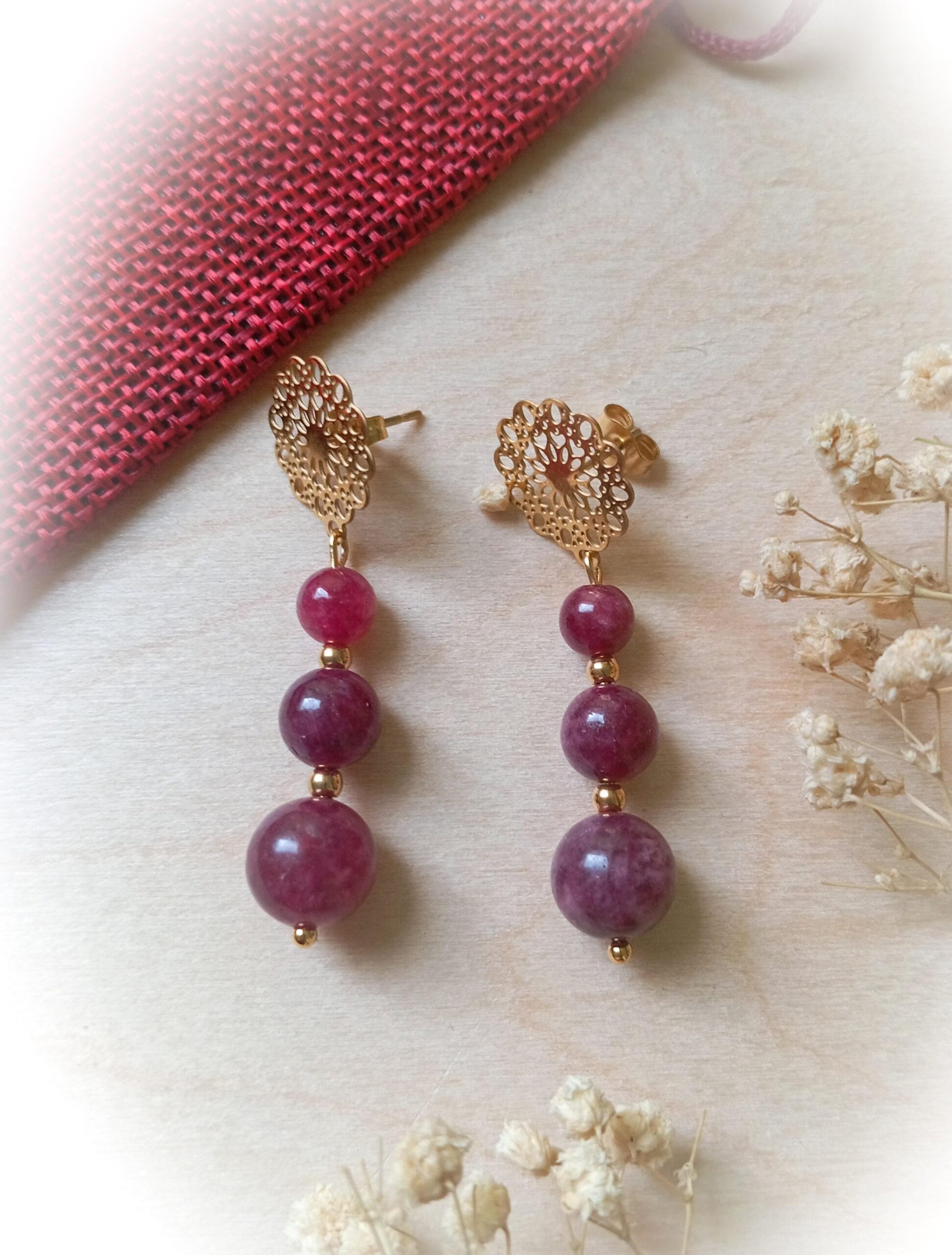Kolczyki z granatu Vintage Garnet