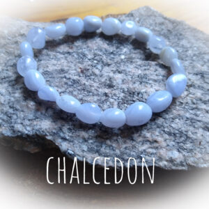 Bransoletka na gumce z chalcedonem Single Stone